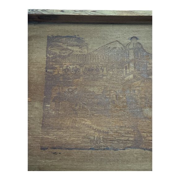 Vintage California Redwood Tray – Scenic Etched Design, 1940s–60s Souvenir, 14x7 - Picture 3 of 9